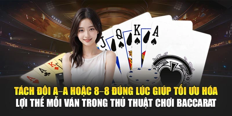 Thủ Thuật Chơi Baccarat – Chặn Lỗ Và Bắt Cầu Chuẩn 6 Tách đôi A–A hoặc 8–8 đúng lúc giúp tối ưu hóa lợi thế mỗi ván trong thủ thuật chơi baccarat